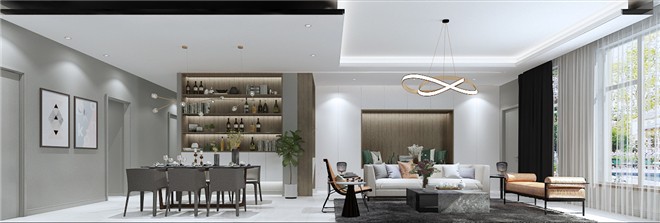 自建房现代简约风格装修效果图